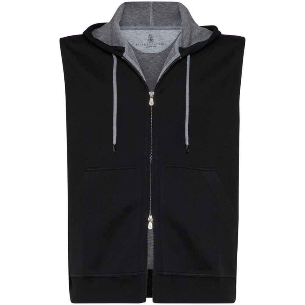 Brunello Cucinelli Black Sweaters & Knitwear - Hoodies Men